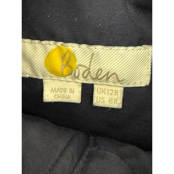 Boden Size 8 Outdoor Snap Button Minimalist Jacket Navy Long Sleeve Hooded - Picture 6 of 9